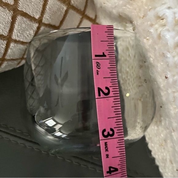 HEAVY Elegant Clear Glass BULBOUS Thick VASE Container PLANTER - Picture 7 of 7